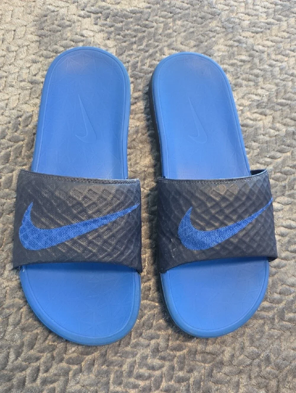 Nike Benassi Solarsoft 2 Men’s Size 12 Blue Slides Sandals 705474-440